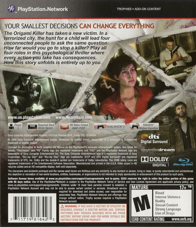 Heavy Rain - Sony PlayStation Plus video game collectible - Main Image 2