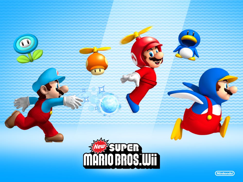 New Super Mario Bros. Wii - Nintendo Wii video game collectible - Main Image 3