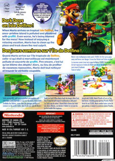 Super Mario Sunshine - Nintendo GameCube (Nintendo - 1) video game collectible [Barcode 04540373] - Main Image 2