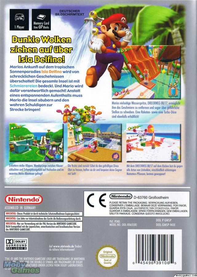 Super Mario Sunshine (Player’s Choice) - Nintendo GameCube (Nintendo - 1) video game collectible [Barcode 045496391065] - Main Image 2
