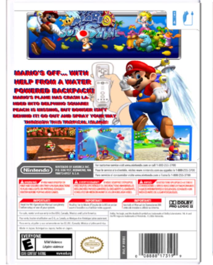 Super Mario Sunshine - Nintendo Wii video game collectible - Main Image 2