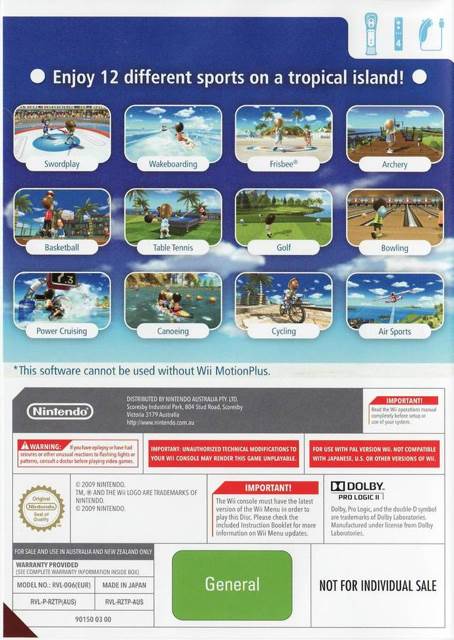 Wii Sports Resort - Nintendo Wii (Nintendo - 4) video game collectible [Barcode 045496367565] - Main Image 2