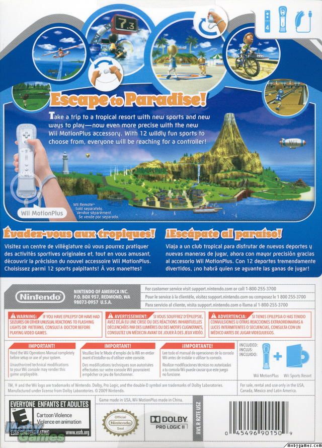 Wii Sports Resort - Nintendo Wii (Nintendo - 2) video game collectible [Barcode 045496367619] - Main Image 2