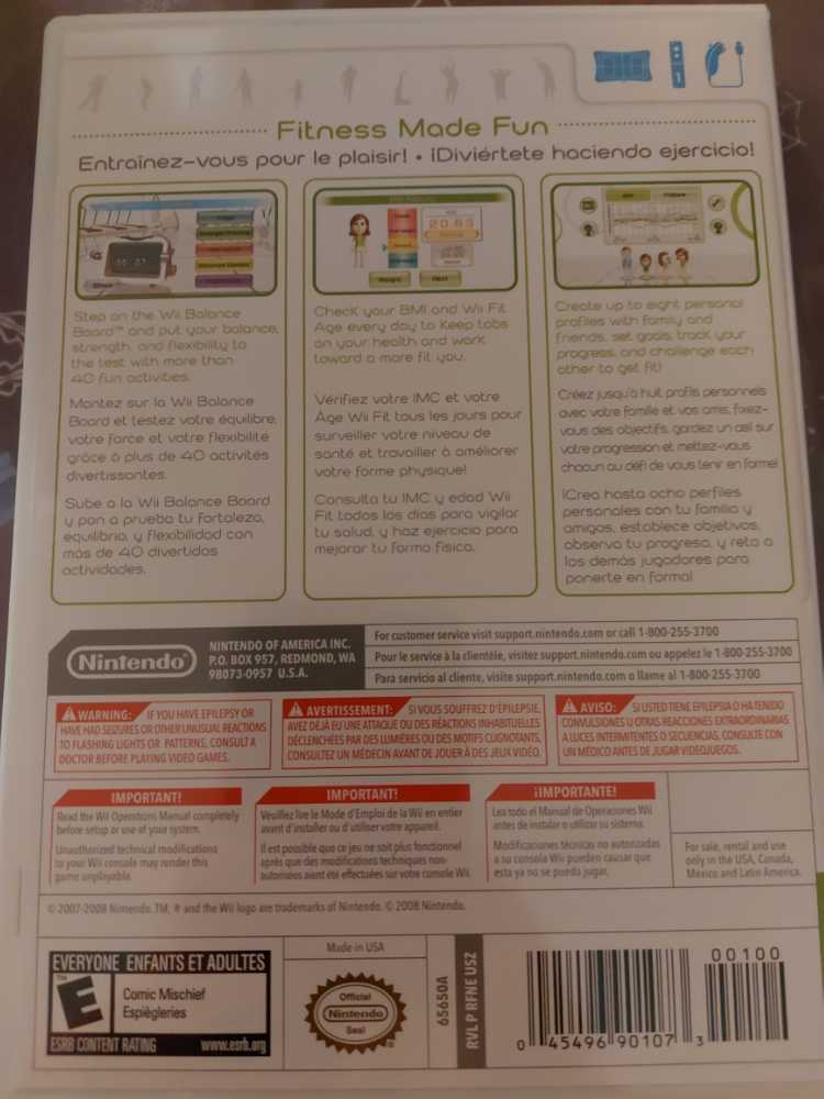 Wii Fit - Nintendo Wii (Nintendo - 1) video game collectible [Barcode 0045496901073] - Main Image 2