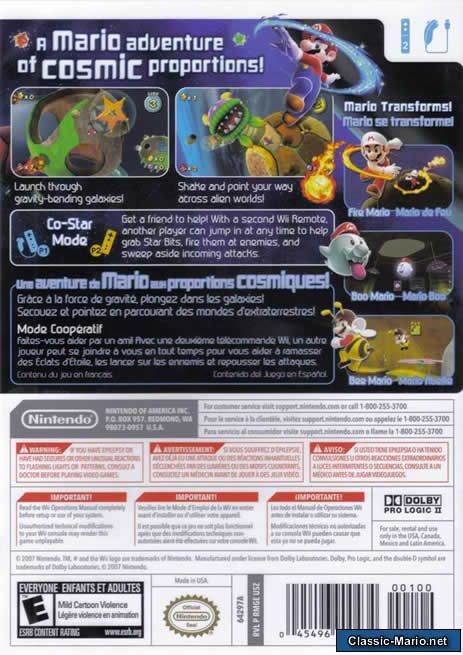 Super Mario Galaxy - Nintendo Wii (Super Paper Mario - 2) video game collectible [Barcode 777719955548] - Main Image 2