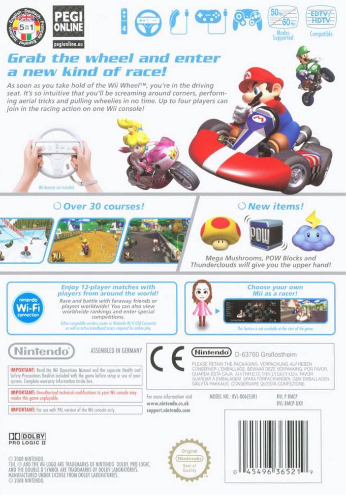Mario Kart Wii - Nintendo Wii (Nintendo - 1-4) video game collectible [Barcode 045496365226] - Main Image 2