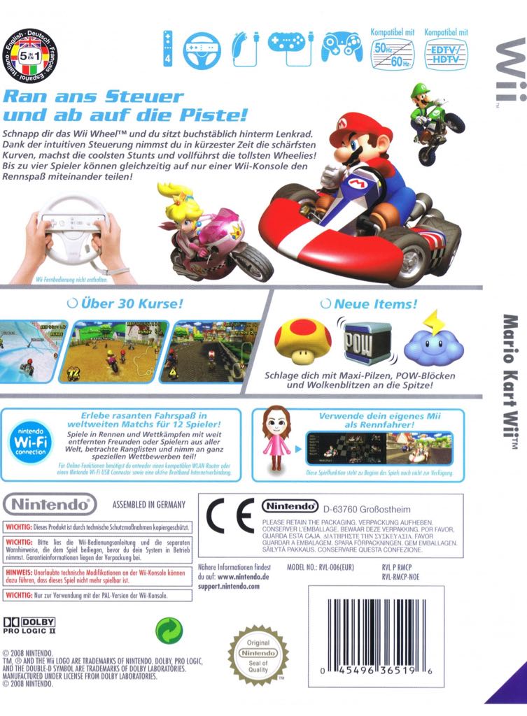 Mario Kart Wii - Nintendo Wii (1-4) video game collectible [Barcode 045496401979] - Main Image 2