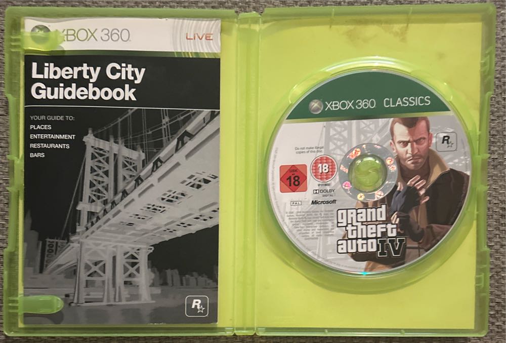 Grand Theft Auto IV (Best Seller Classics) - Microsoft Xbox 360 (Rockstar Games - 100000000000000000000000) video game collectible [Barcode 5026555249799] - Main Image 3