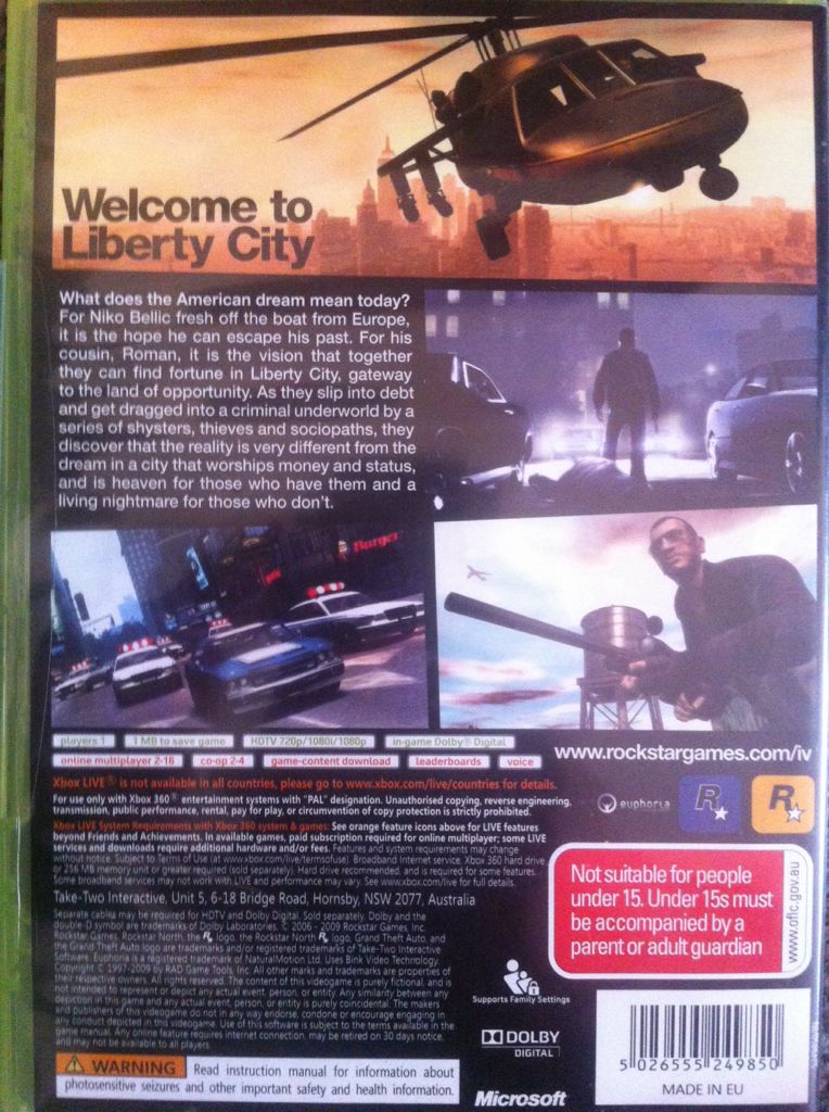 Grand Theft Auto IV - Microsoft Xbox 360 video game collectible - Main Image 2