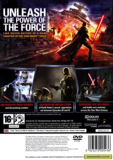 Star Wars : The Force Unleashed - Sony PlayStation 3 (PS3) (LucasArts - 1) video game collectible [Barcode 023272005573] - Main Image 2