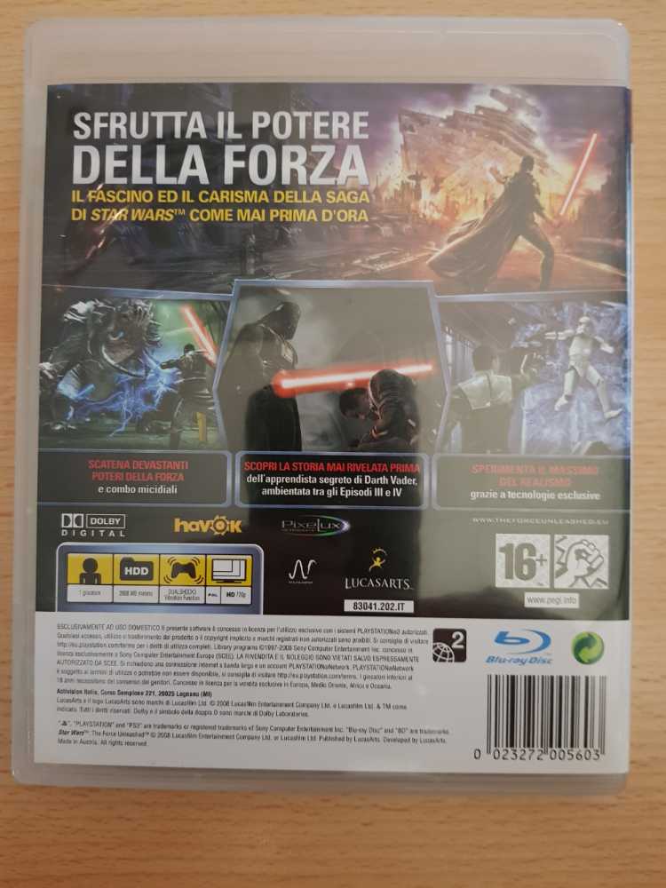 Star Wars Il Potere Della Forza - Sony PlayStation 3 (PS3) (LucasArts - 1) video game collectible [Barcode 023272005603] - Main Image 2