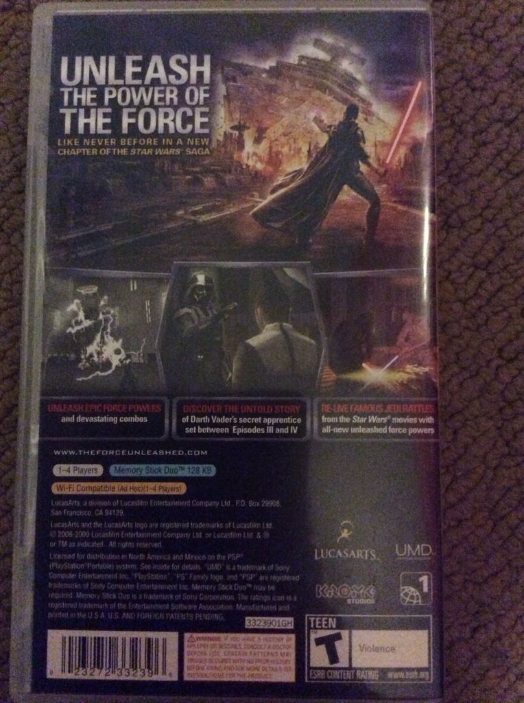 Star Wars: The Force Unleashed - Sony PlayStation Portable (PSP) (1-4) video game collectible - Main Image 2