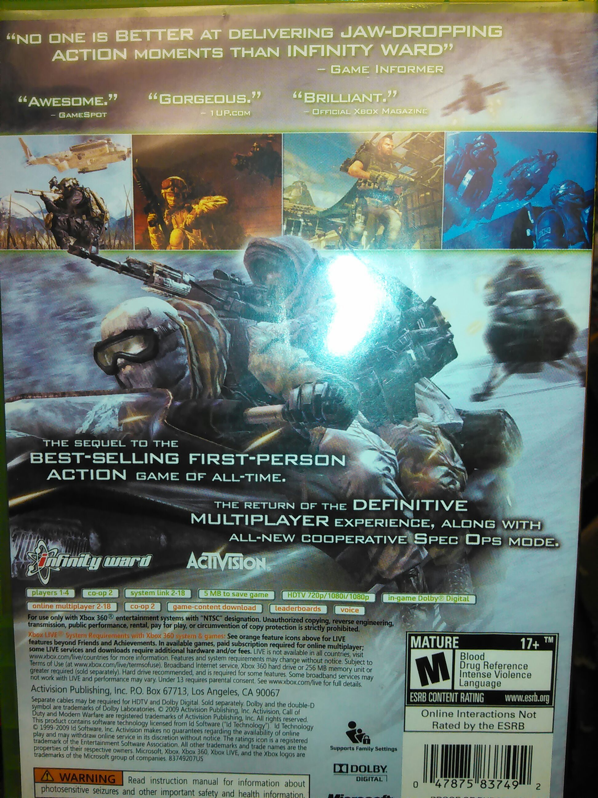 Call of Duty: Modern Warfare 2 - Microsoft Xbox 360 (Activision Inc. - 1) video game collectible [Barcode 043778837492] - Main Image 2