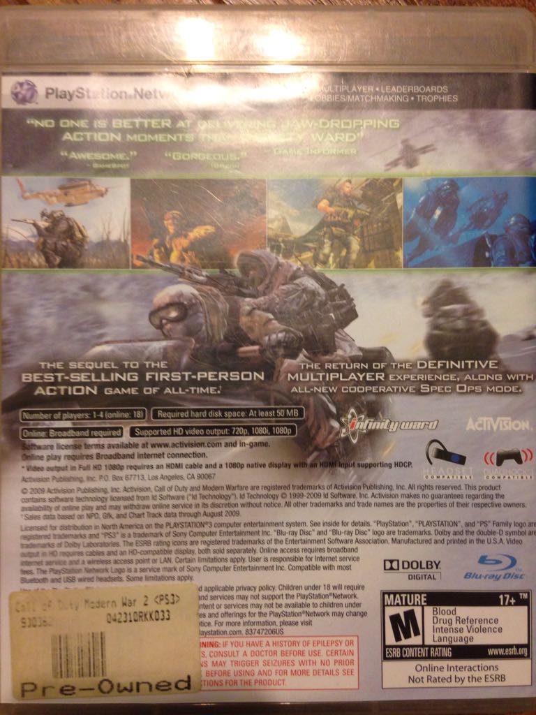 Call Of Duty Modern Warfare 2 - Sony PlayStation 3 (PS3) video game collectible - Main Image 2