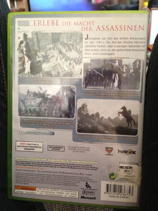 Assassin’s Creed - Microsoft Xbox 360 (Ubisoft - 1) video game collectible [Barcode 3307212283236] - Main Image 2