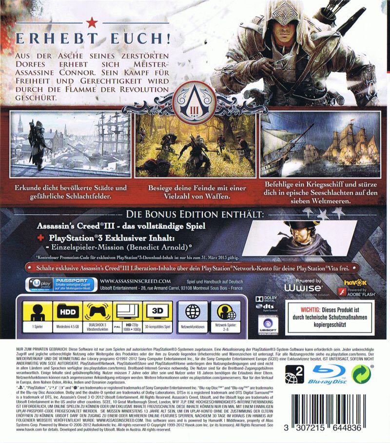 Assassins Creed - Sony PlayStation 3 (PS3) video game collectible - Main Image 2