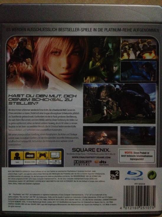 Final Fantasy XIII - Sony PlayStation 3 (PS3) (Square Enix - 1) video game collectible [Barcode 4012160251075] - Main Image 2