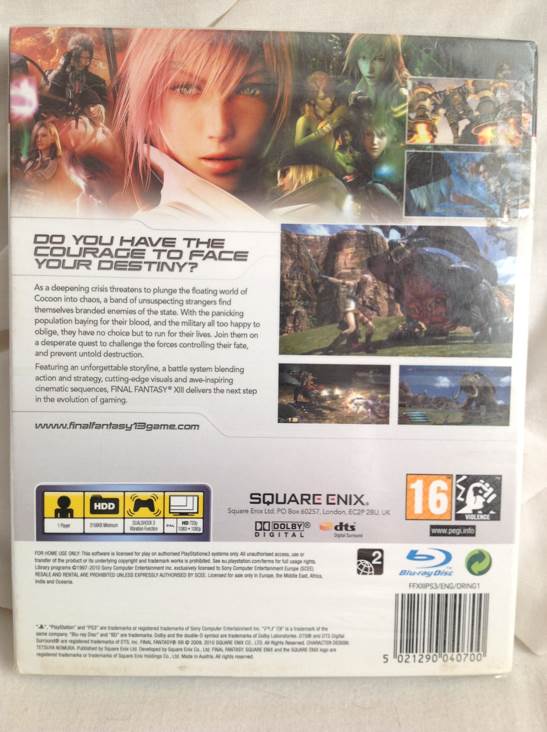 Final Fantasy XIII - Sony PlayStation 3 (PS3) (Square Enix - 1) video game collectible [Barcode 5021290040700] - Main Image 2