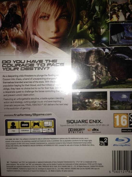 Final Fantasy XIII - Sony PlayStation 3 (PS3) (Square Enix - 1) video game collectible [Barcode 5060121820821] - Main Image 2