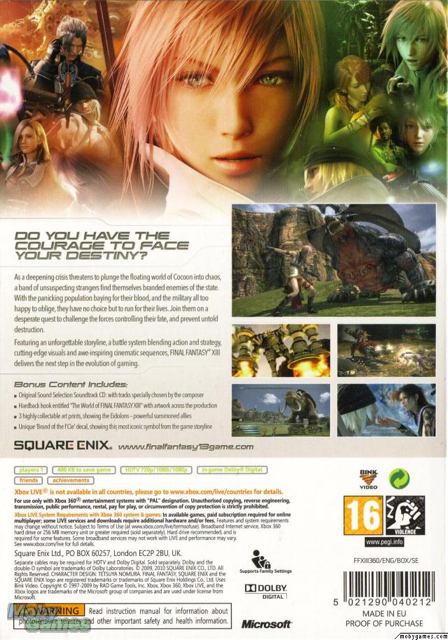 Final Fantasy XIII - Microsoft Xbox 360 (Square Enix - 1) video game collectible [Barcode 5060121826144] - Main Image 2