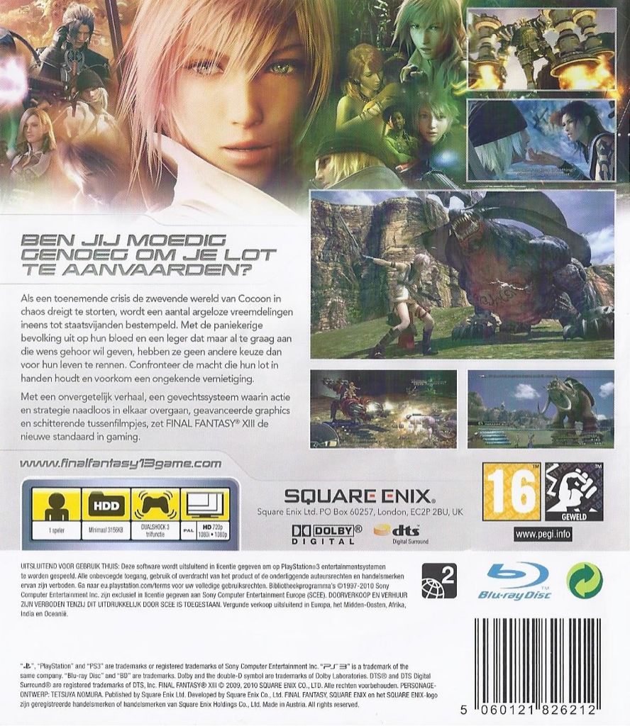 Final Fantasy XIII - Sony PlayStation 3 (PS3) (Square Enix - 1) video game collectible [Barcode 5060121826212] - Main Image 2