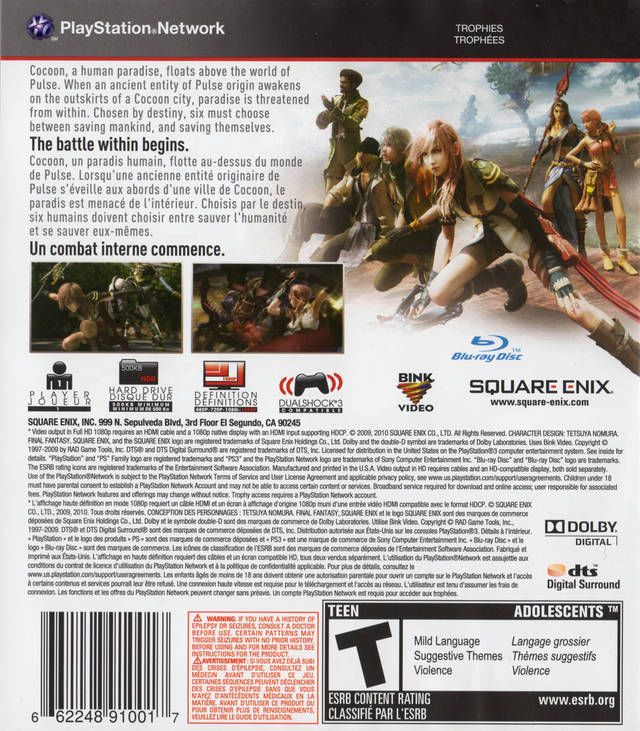 Final Fantasy XIII - Sony PlayStation 3 (PS3) (Square Enix - 1) video game collectible - Main Image 2