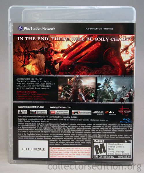 God of War 3 - Sony PlayStation 3 (PS3) video game collectible - Main Image 2