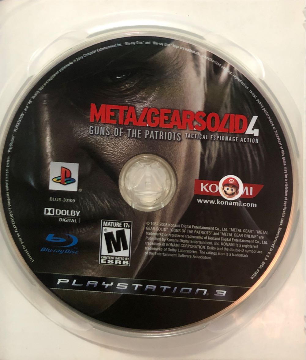 Metal Gear Solid 4: Guns of the Patriots - Sony PlayStation 3 (PS3) (Konami - 1) video game collectible [Barcode 0083717201601] - Main Image 3