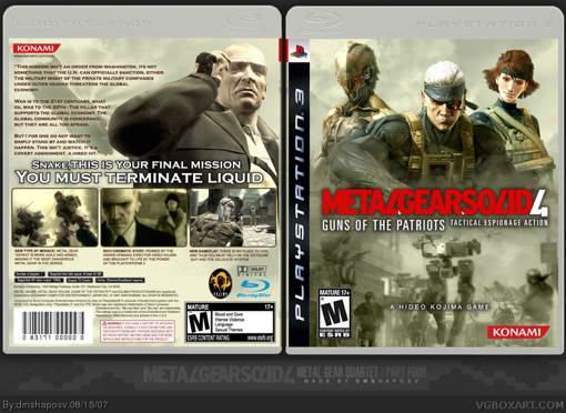 Metal Gear Solid 4: Guns of the Patriots - Sony PlayStation 3 (PS3) (Konami - 1) video game collectible [Barcode 4012927050156] - Main Image 2