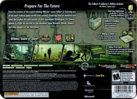 Fallout 3 - Microsoft Xbox 360 (Bethesda Softworks - 1) video game collectible [Barcode 093155124189] - Main Image 2
