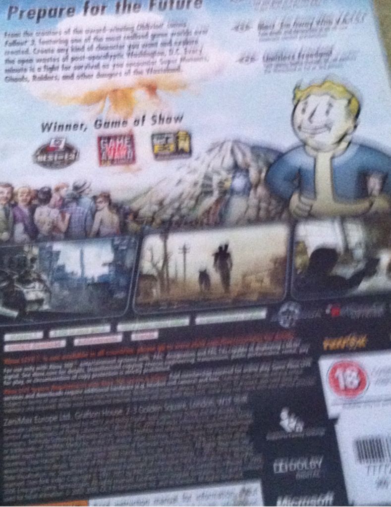 Fallout 3 - Microsoft Xbox 360 (Bethesda Softworks, ZeniMax Media - 1) video game collectible [Barcode 777720763545] - Main Image 2