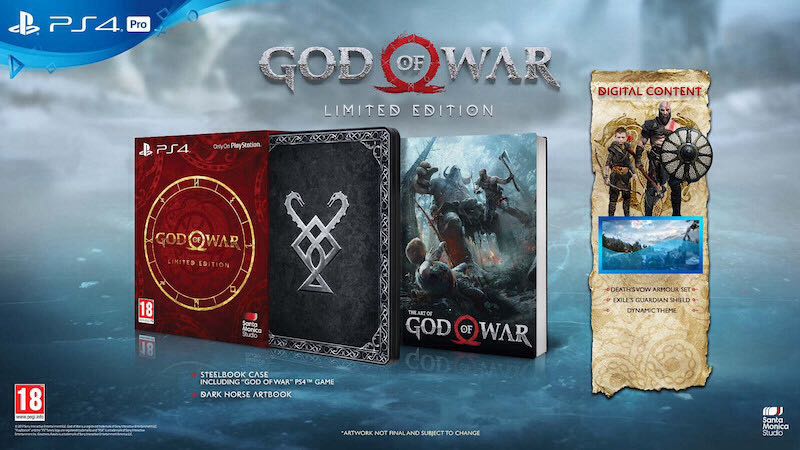 God Of War Limited Edition - Sony PlayStation 4 (PS4) (Sony Interactive Entertainment - 1) video game collectible [Barcode 711719373971] - Main Image 2