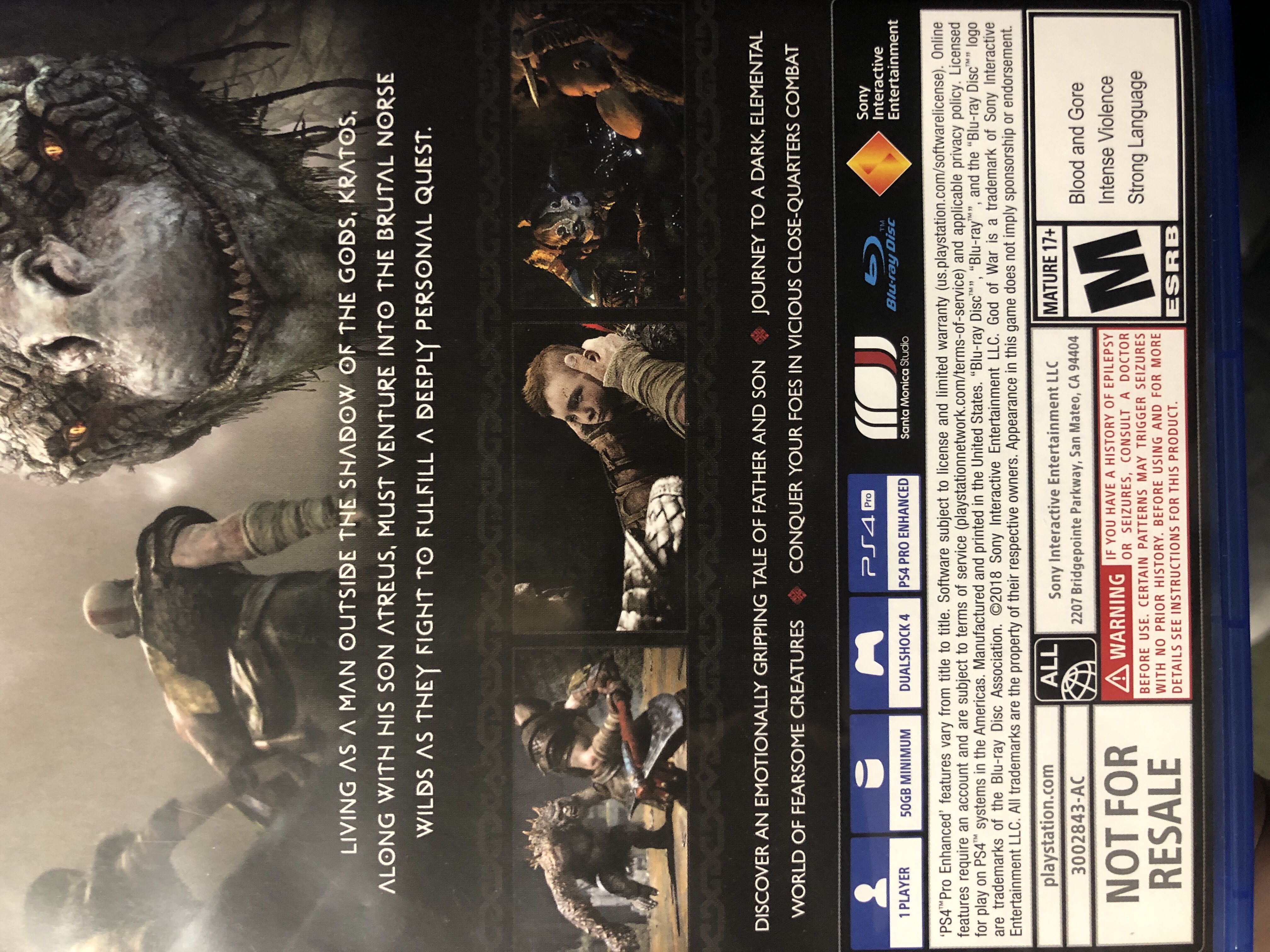 God Of War - Sony PlayStation 5 (PS5) (Santa Monica Studio - 1) video game collectible [Barcode 711719394570] - Main Image 2
