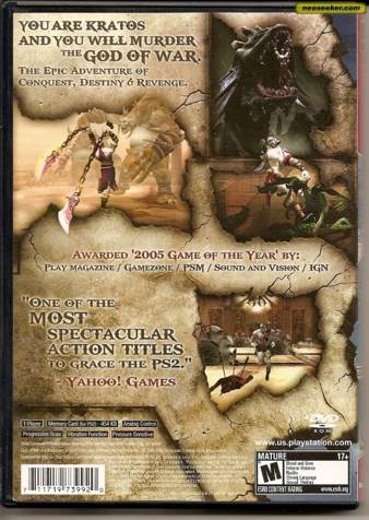 God Of War - Sony PlayStation 2 (PS2) (Sony Computer Entertainment - 1) video game collectible [Barcode 711719635765] - Main Image 2