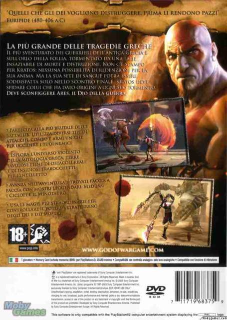 God of War - Sony PlayStation 2 (PS2) (Sony Computer Enterntainment) video game collectible [Barcode 711719684251] - Main Image 2