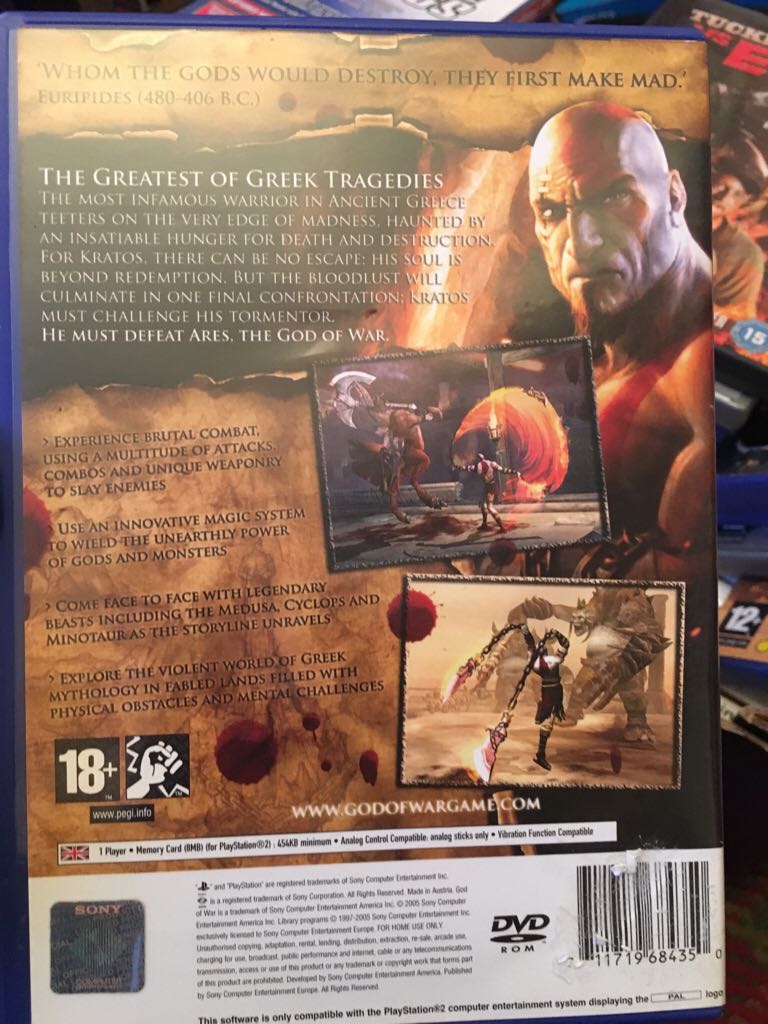 God of War - Sony PlayStation 2 (PS2) video game collectible [Barcode 711719684350] - Main Image 2