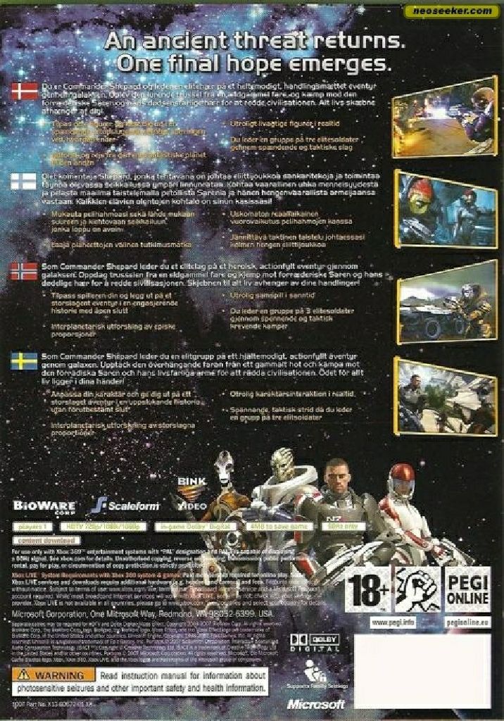 Mass Effect (Best Seller Classics) - Microsoft Xbox 360 (Microsoft Game Studios - 1) video game collectible [Barcode 882224751469] - Main Image 2