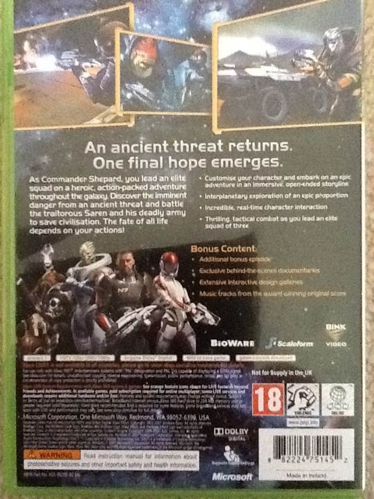 Mass Effect - Microsoft Xbox 360 (Microsoft Game Studios - 1) video game collectible - Main Image 2