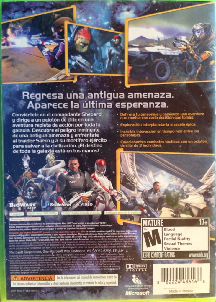 Mass Effect - Microsoft Xbox 360 video game collectible - Main Image 2