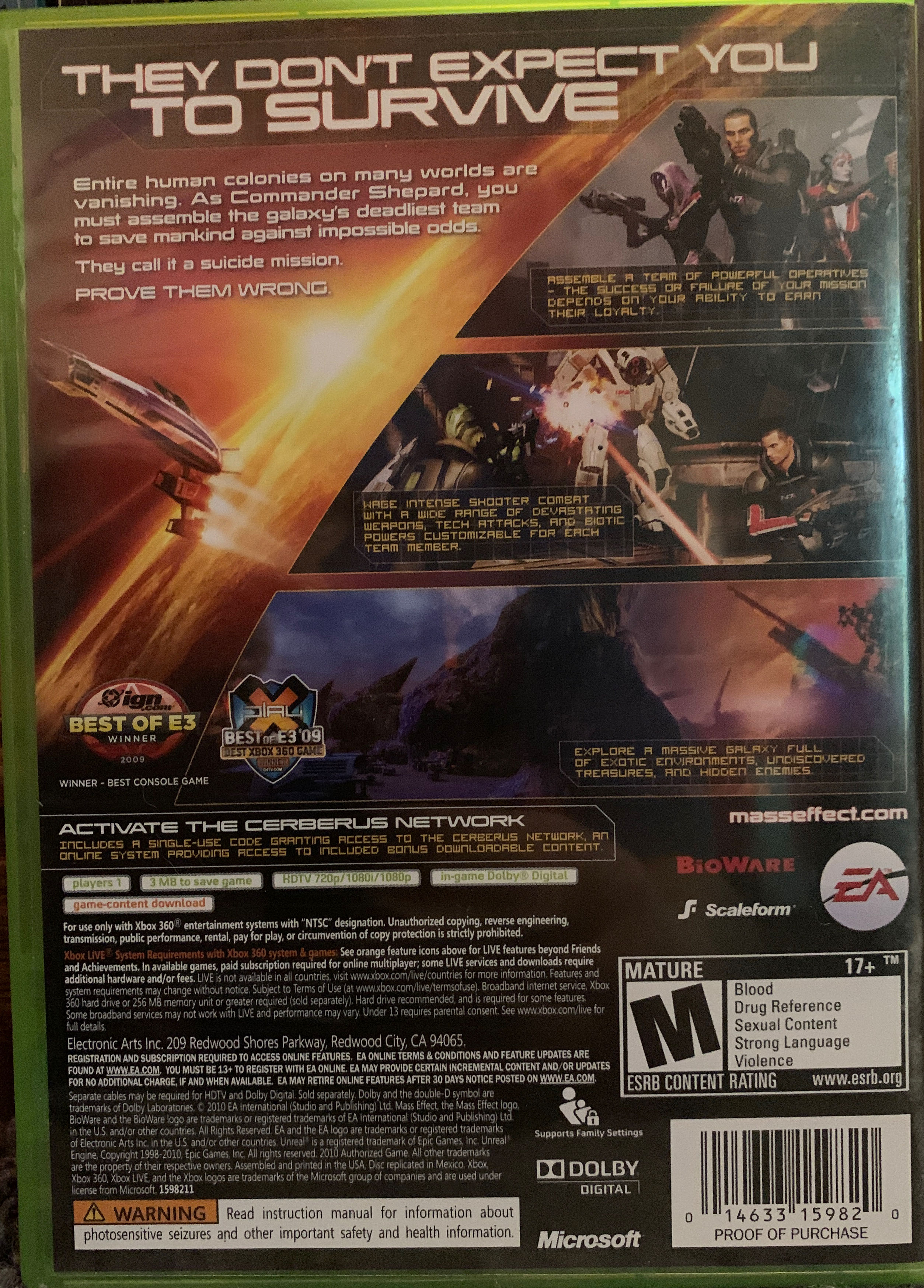 Mass Effect 2 - Microsoft Xbox 360 (Electronic Arts - 1) video game collectible [Barcode 000000000000001] - Main Image 2