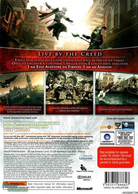 Assassins Creed II - Microsoft Xbox 360 (Ubisoft - 1) video game collectible [Barcode 3307211666603] - Main Image 2