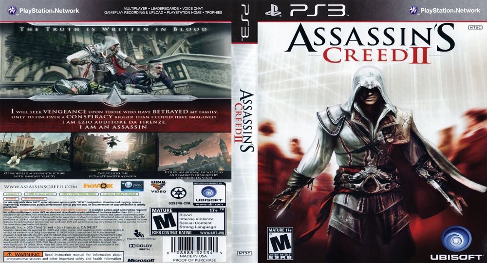 Assassin’s Creed II - Sony PlayStation 3 (PS3) (Ubisoft - 1) video game collectible - Main Image 2