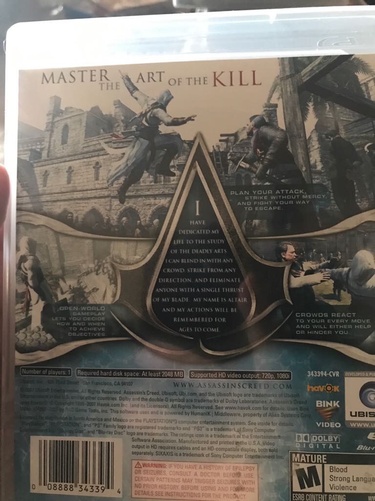 Assasins creed - Sony PlayStation 3 (PS3) video game collectible - Main Image 2