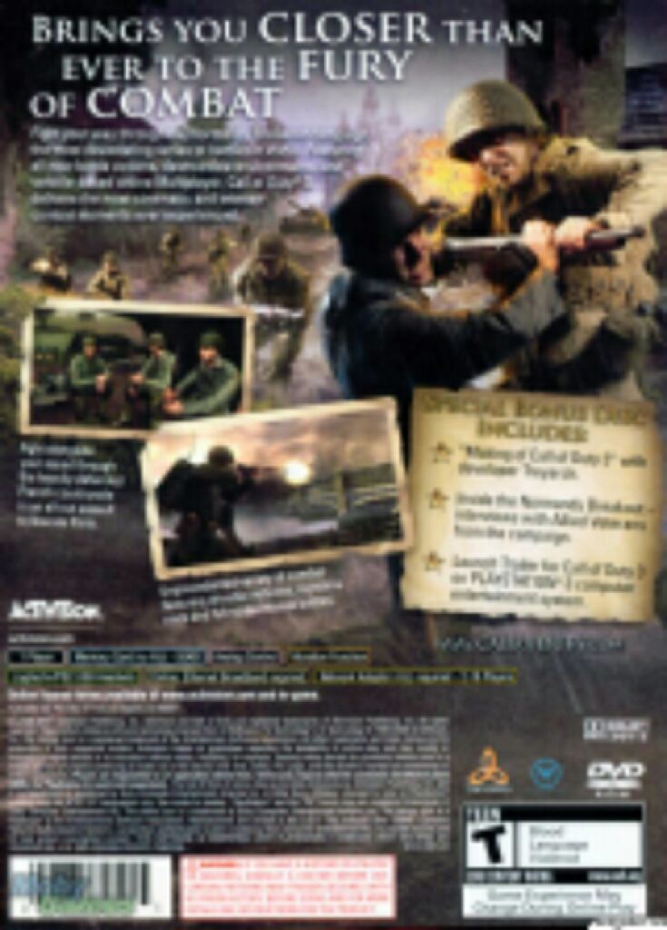 Call Of Duty 3 - Sony PlayStation 2 (PS2) (Activision Blizzard - 1-16) video game collectible [Barcode 047875817852] - Main Image 2