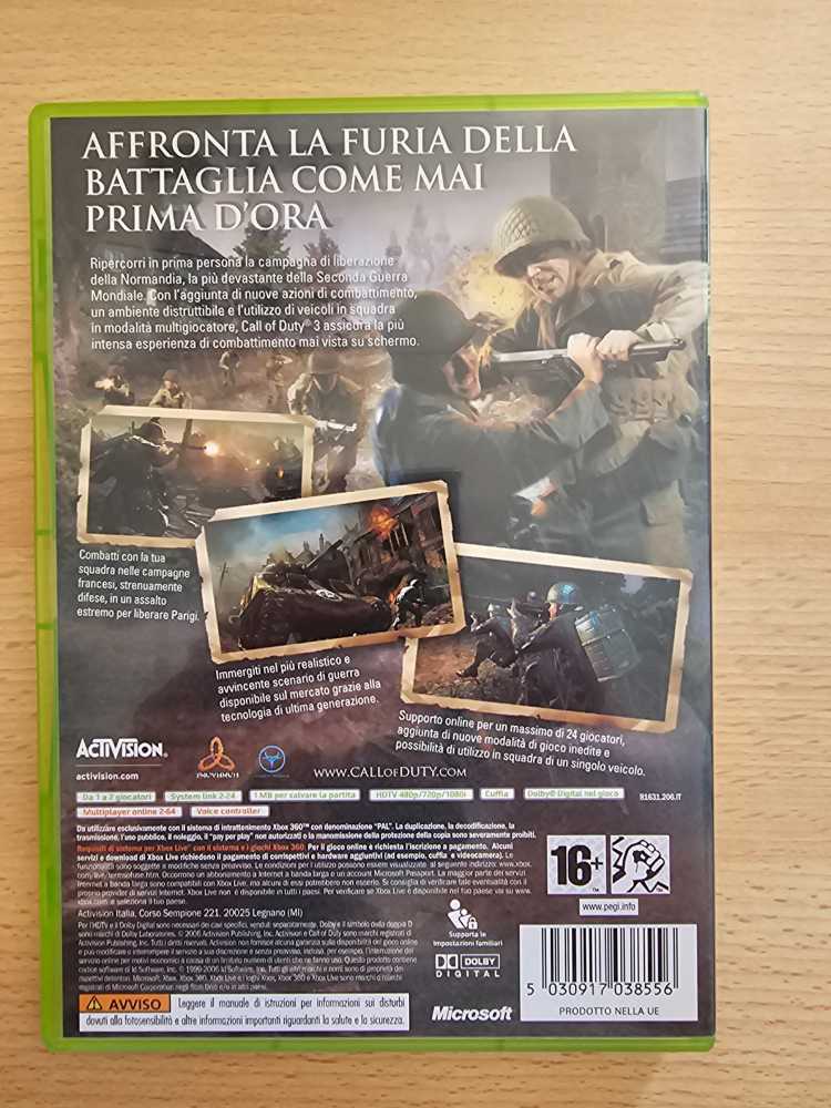 Call Of Duty 3 - Microsoft Xbox 360 (Activision - 1) video game collectible [Barcode 5030917038556] - Main Image 3