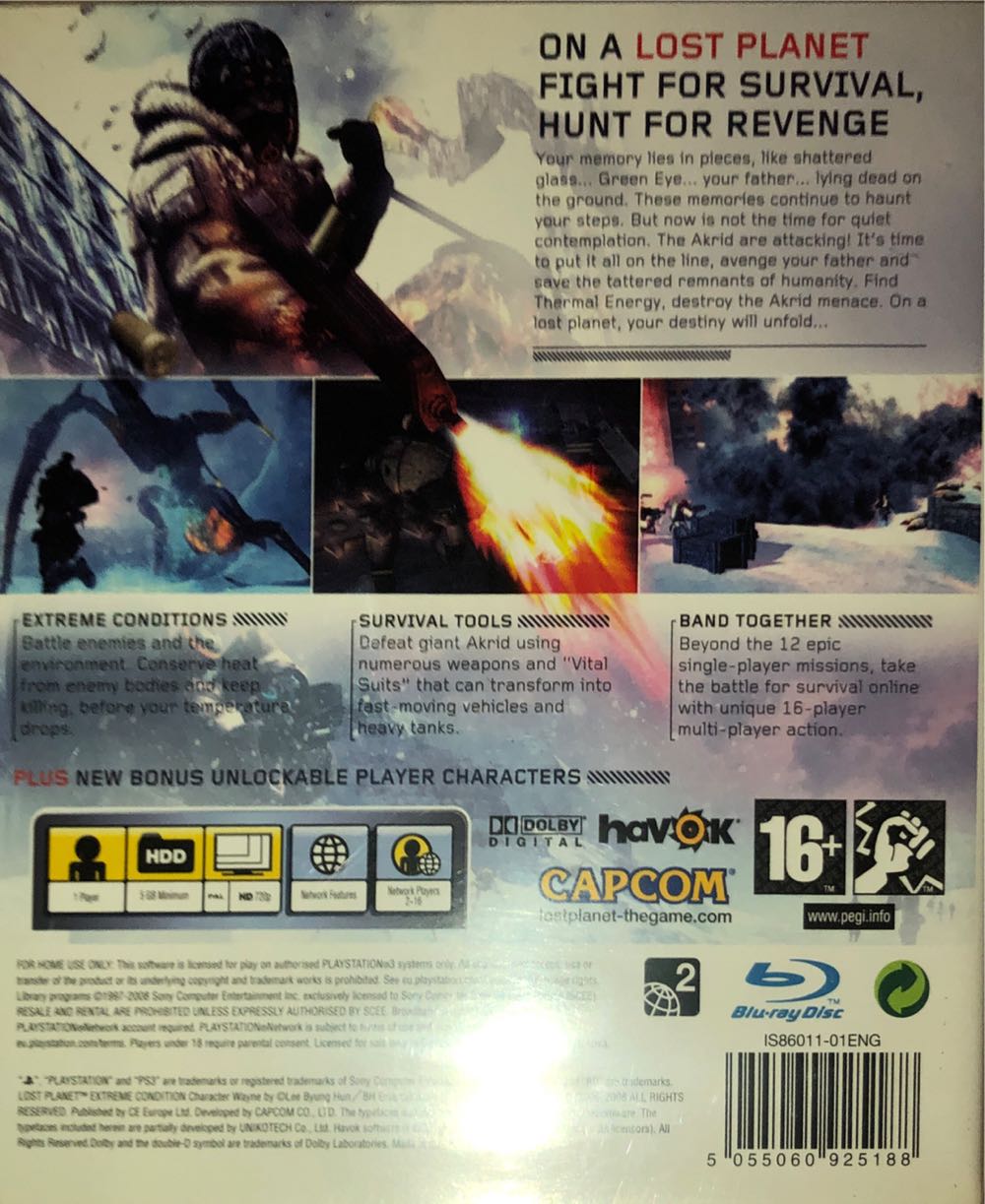 Lost Planet: Extreme Conditions - Sony PlayStation 3 (PS3) (Capcom - 1) video game collectible [Barcode 5055060925188] - Main Image 2