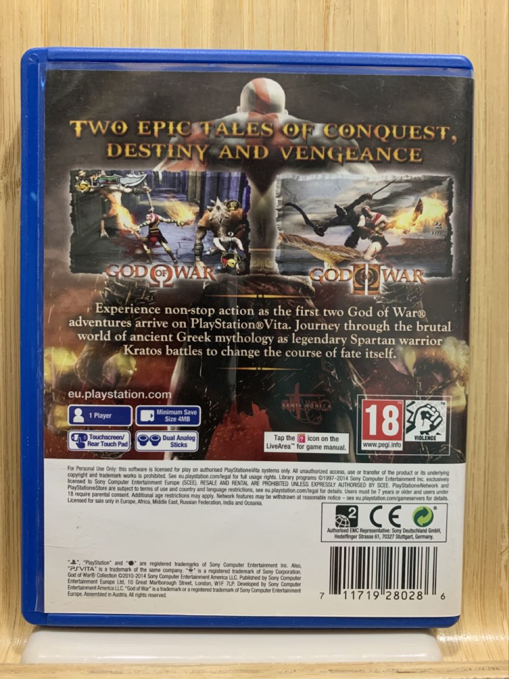 God of War Collection - Sony PlayStation Vita (PS Vita) video game collectible [Barcode 711719280286] - Main Image 2