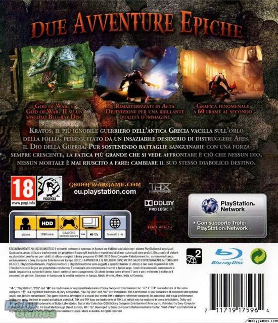 God of War Collection - Sony PlayStation 3 (PS3) (Sony Computers Entertainment - 1) video game collectible [Barcode 711719825326] - Main Image 2