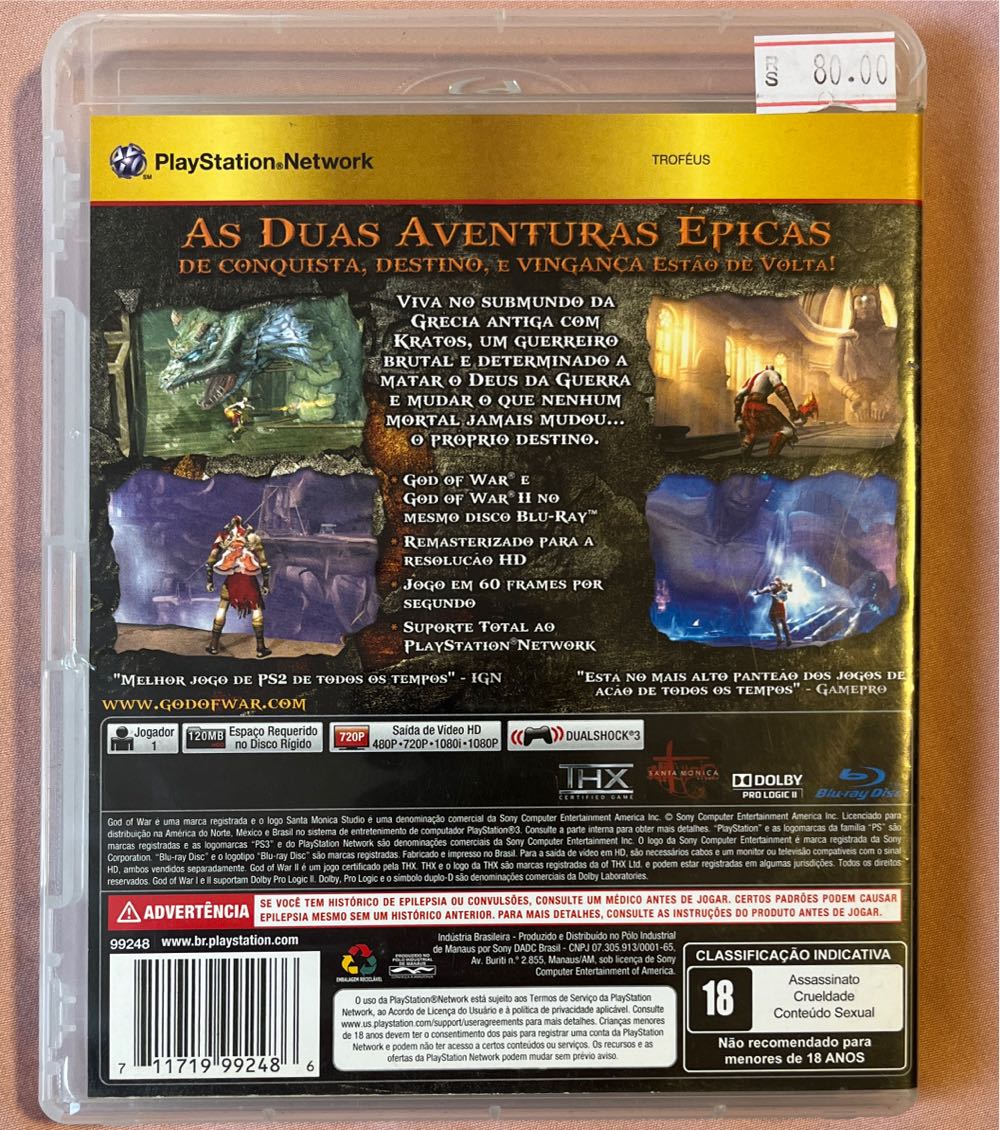 God of War Collection - Sony PlayStation 3 (PS3) (Sony Computer Entertainment Europe (SCEE), Square Electronic Arts) video game collectible [Barcode 711719992486] - Main Image 2