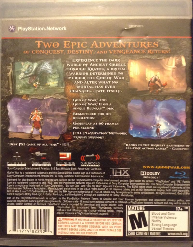God of War Collection - Sony PlayStation 3 (PS3) (1) video game collectible - Main Image 2
